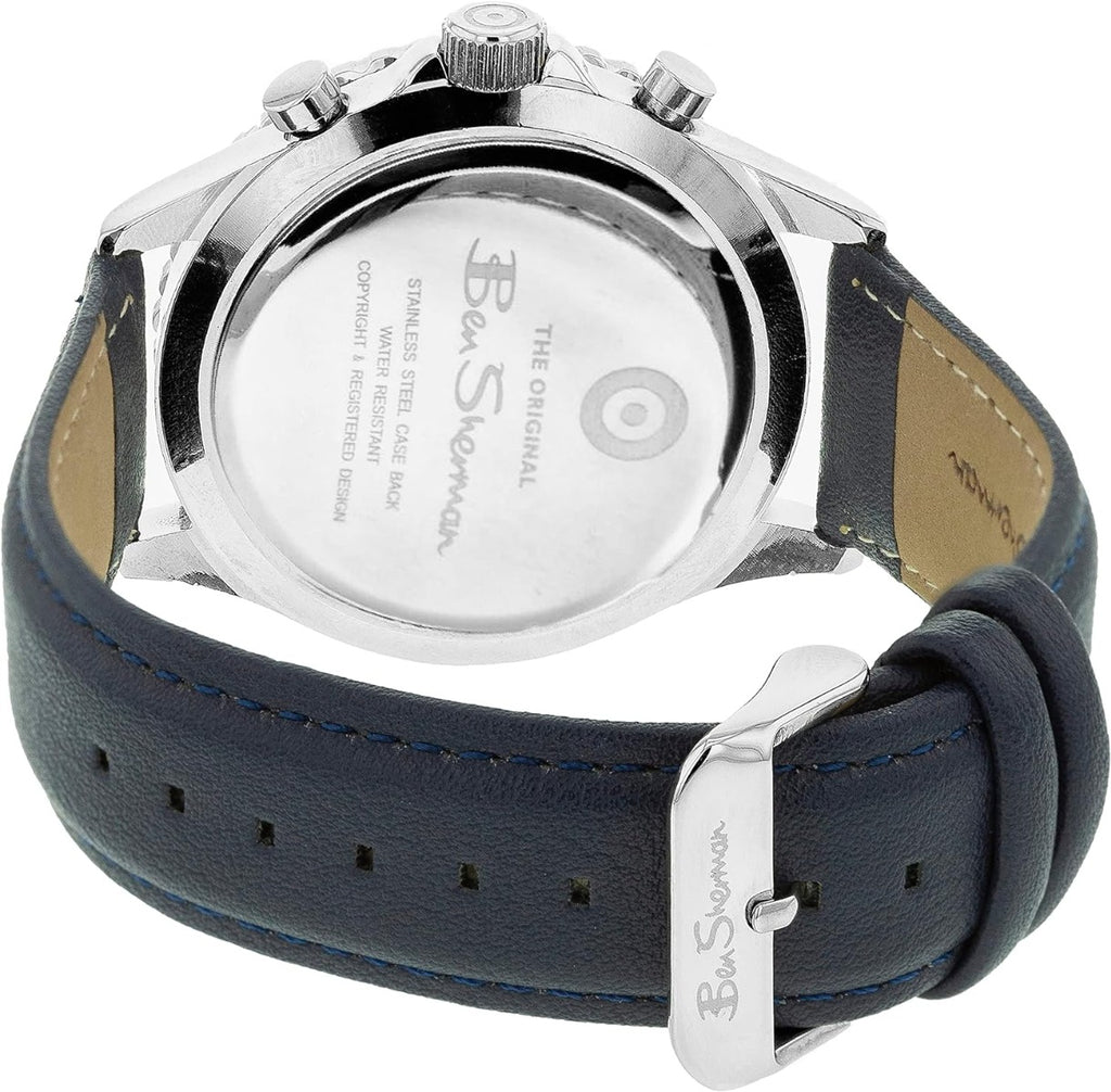 Ben Sherman Mens Watch with White Dial and Black Strap BS078U