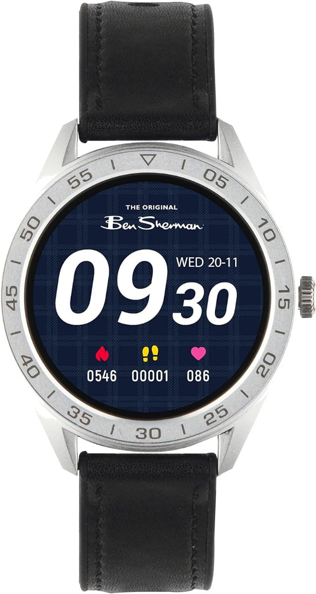 Ben Sherman Mens Smart Watch with Black Silicone Strap BS079B