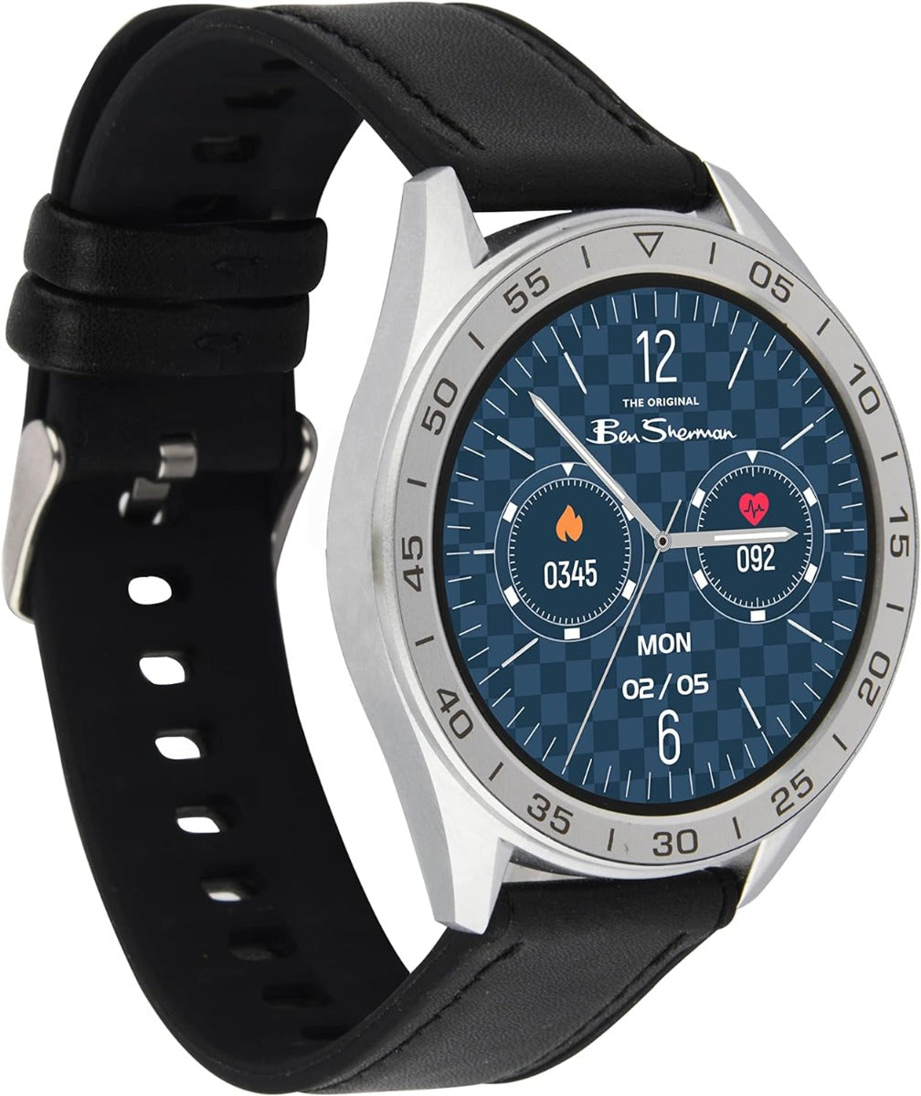 Ben Sherman Mens Smart Watch with Black Silicone Strap BS079B