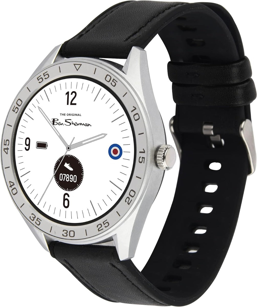 Ben Sherman Mens Smart Watch with Black Silicone Strap BS079B