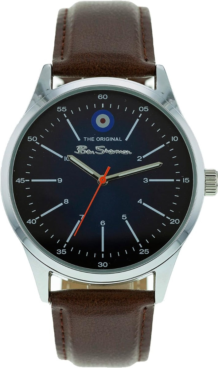 Ben Sherman Mens Watch with Brown Leather Strap BS081UBR