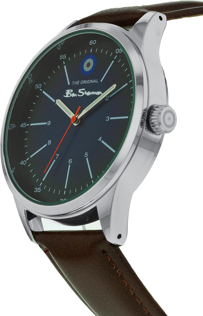 Ben Sherman Mens Watch with Brown Leather Strap BS081UBR