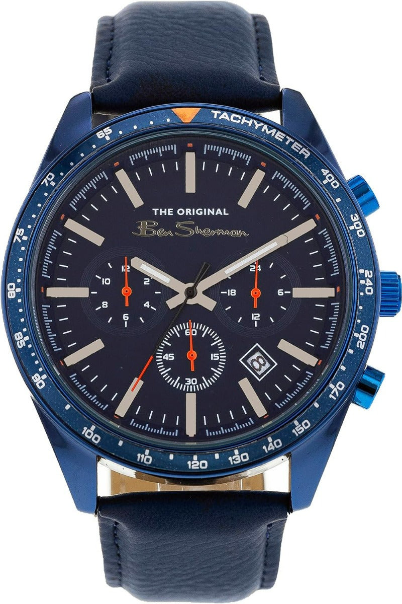 Ben Sherman Mens Chronograph Watch with Blue Dial BS086U