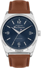 Ben Sherman Men's Watch with Blue Dial and Brown Strap BS195