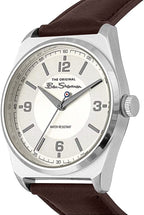 Ben Sherman Men's Watch with White Dial and Brown Leather Strap BS197