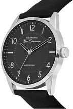 Ben Sherman Mens Watch with Black Dial and Black Leather Strap BS203