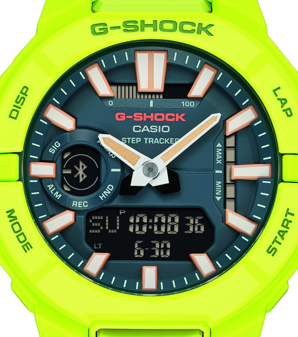 Casio G-Shock Mens Analogue Digital Watch with Black Dial and Yellow Strap GBA-950-9A3ER