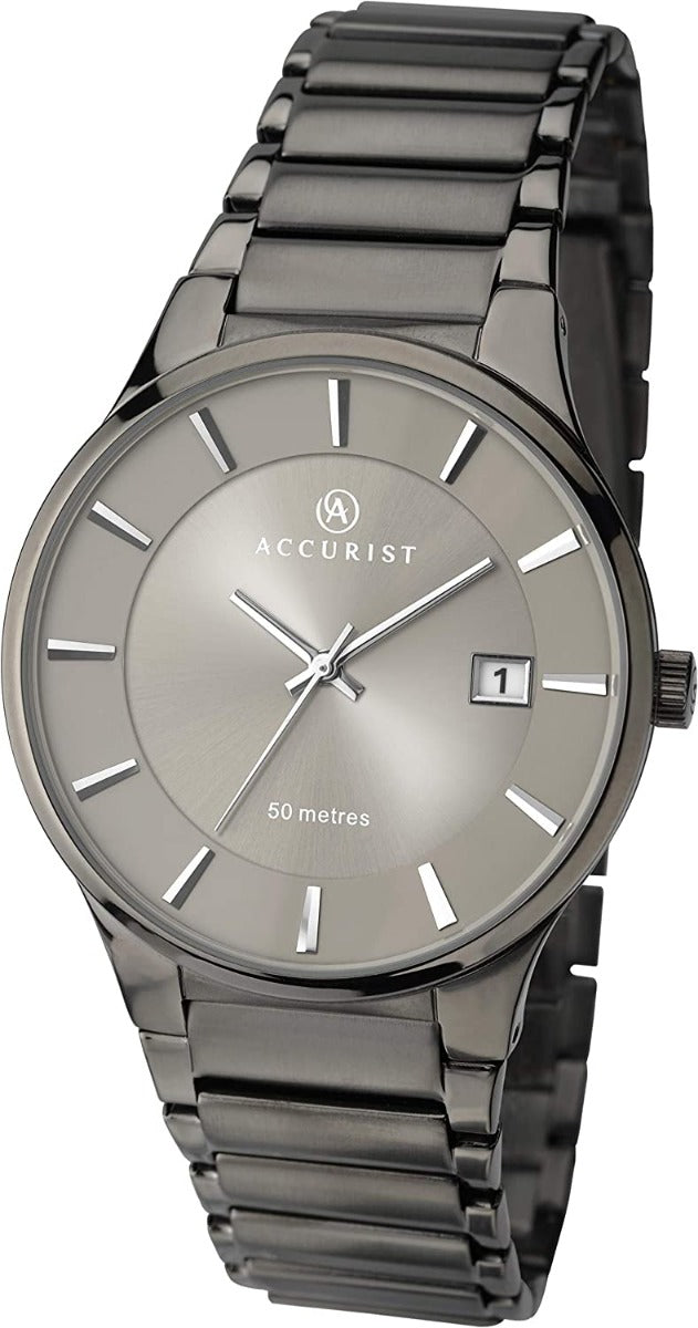 Accurist Gents Watch with Grey Dial and Grey Bracelet 7009