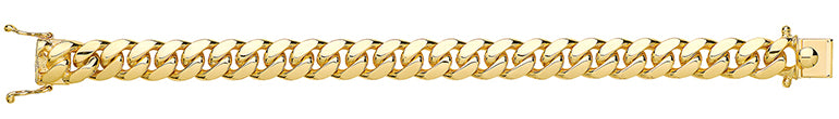 9ct Yellow Gold 8" Cuban Bracelet