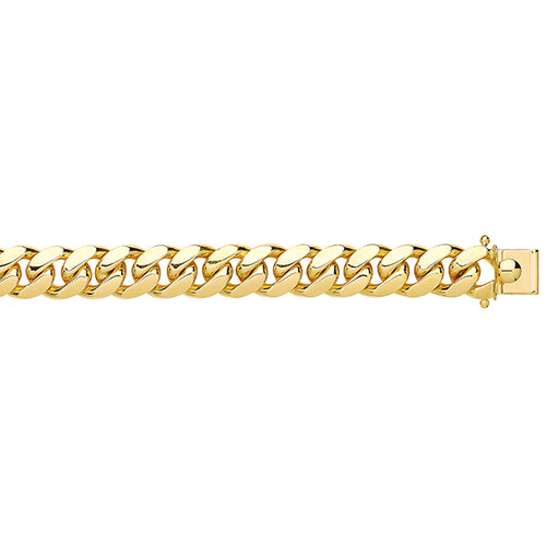 9ct Yellow Gold 8" Cuban Bracelet