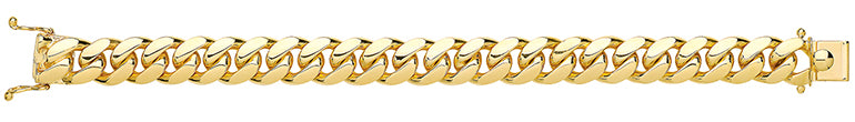 9ct Yellow Gold 8" Cuban Bracelet