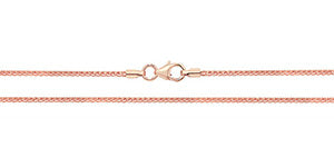 9ct Rose Gold Spiga Chain