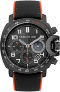 Cerruti 1881 Positano Gwylio Dynion gyda Strap Silicôn Du ac Oren CIWGO2206805