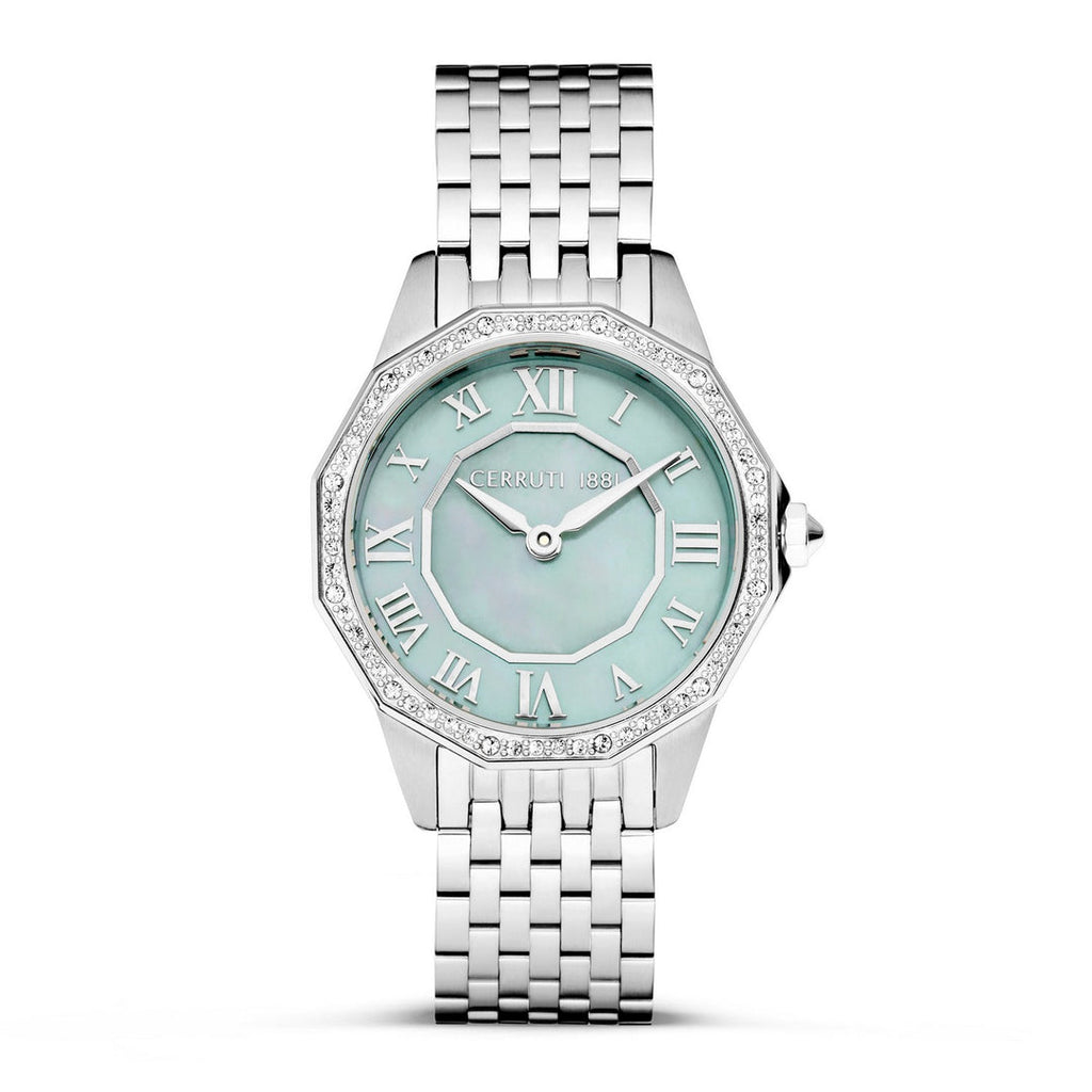 Cerruti Ladies Watch with Blue MOP Dial and Silver Bracelet CIWLG0008204