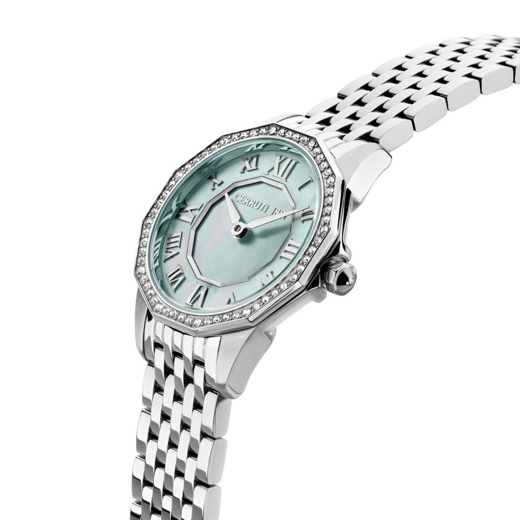 Cerruti Ladies Watch with Blue MOP Dial and Silver Bracelet CIWLG0008204