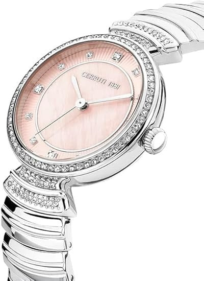 Cerruti Ladies Watch with Pink MOP Dial and Silver Bracelet CIWLG2225101
