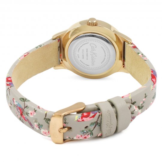 Ladies Cath Kidston British Birds Grey Strap Watch CKL013ERG