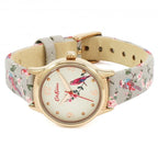Ladies Cath Kidston British Birds Grey Strap Watch CKL013ERG