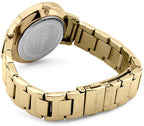 Ladies Cath Kidston Watch with Gold Strap and Black Dial CKL050GM