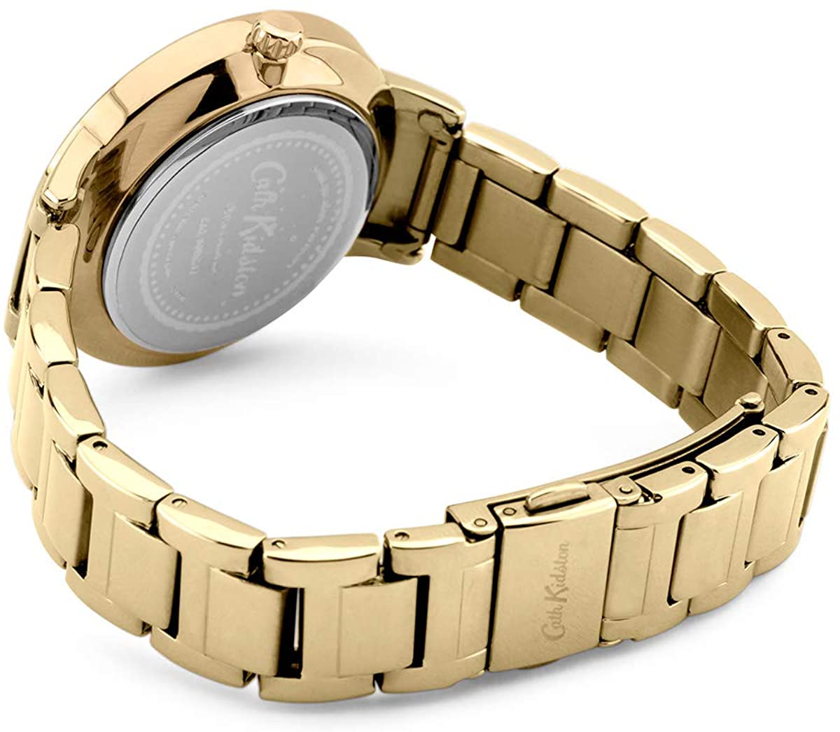 Ladies Cath Kidston Watch with Gold Strap and Black Dial CKL050GM
