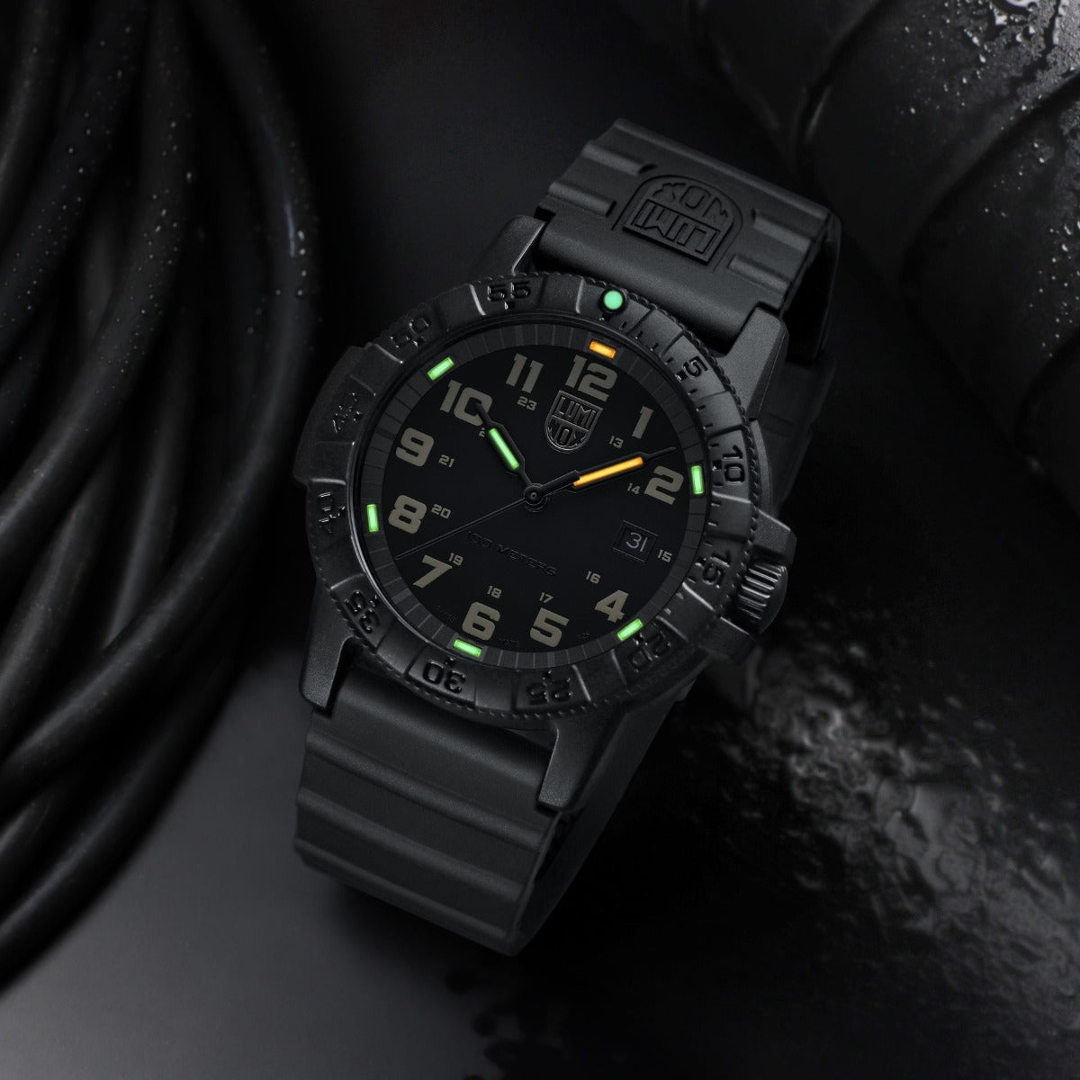 Luminox Leatherback SEA Turtle Giant Mens Watch with Black Dial and Black Strap XS.0330