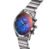 Storm Crusader Lazer Blue Gents Chronograph Watch gyda Deial Glas a Breichled Arian 47501/LB