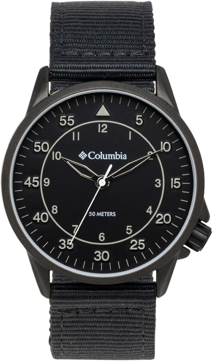 Gwylio Dynion Columbia Viewmont gyda Deial Du a Strap Ddu CSS15-005