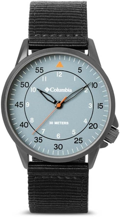 Columbia Viewmont Gwylio Dynion gyda Deial Llwyd a Strap Ddu CSS15-013