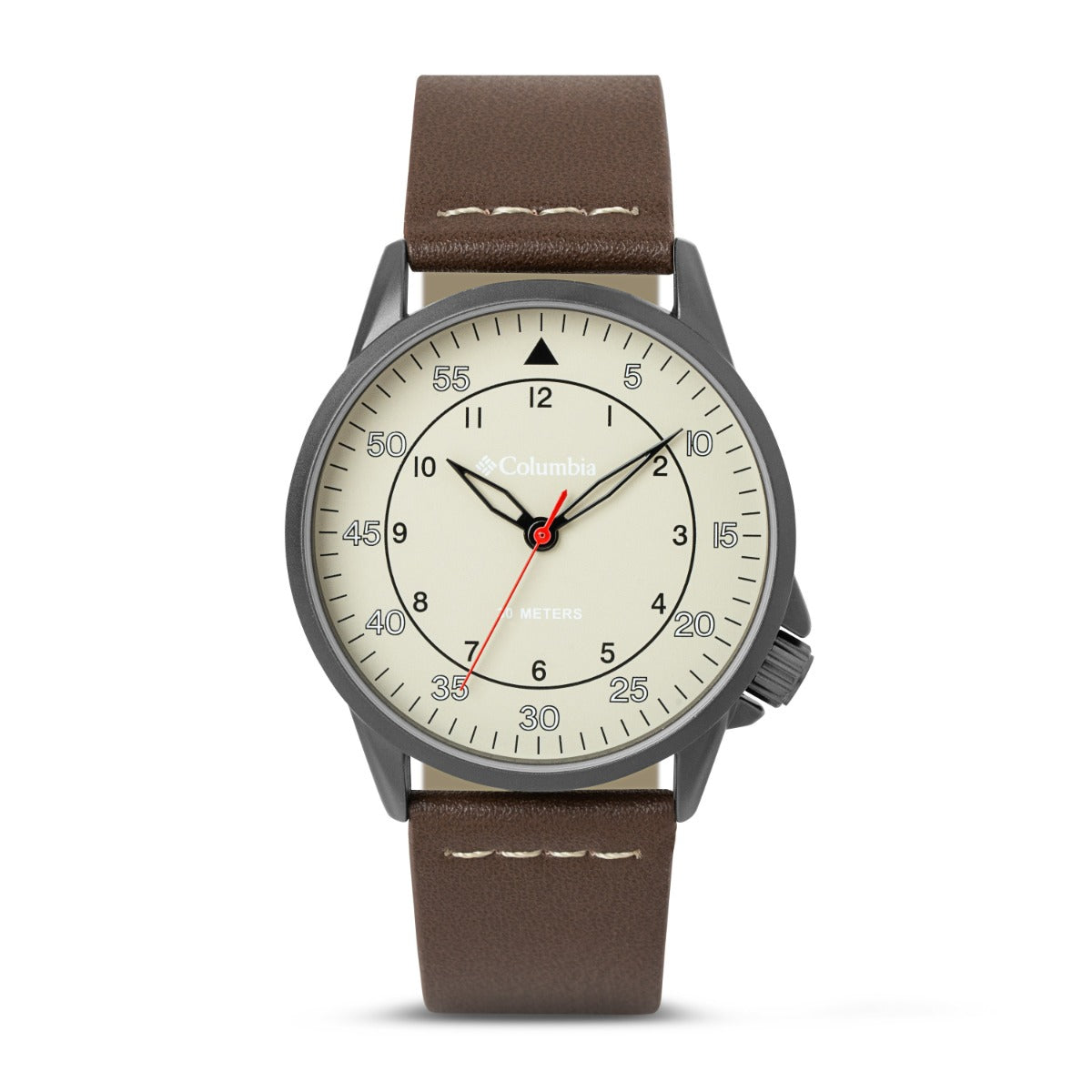Gwylio Gents Columbia Viewmont gyda Deial Khaki a Strap Brown CSS15-014