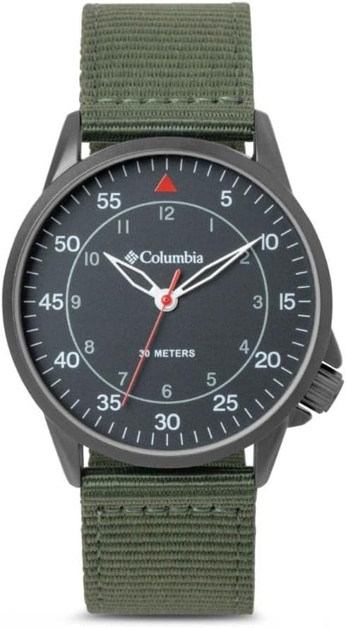 Columbia Viewmont Gents Watch gyda Deial Llwyd a Strap Werdd CSS15-015
