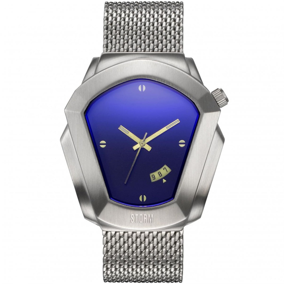 Gwylio Cyrex Lazer Blue i Ddynion gan Storm gyda Deial Glas a Breichled Arian 47488/LB