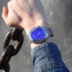 Gwylio Cyrex Lazer Blue i Ddynion gan Storm gyda Deial Glas a Breichled Arian 47488/LB