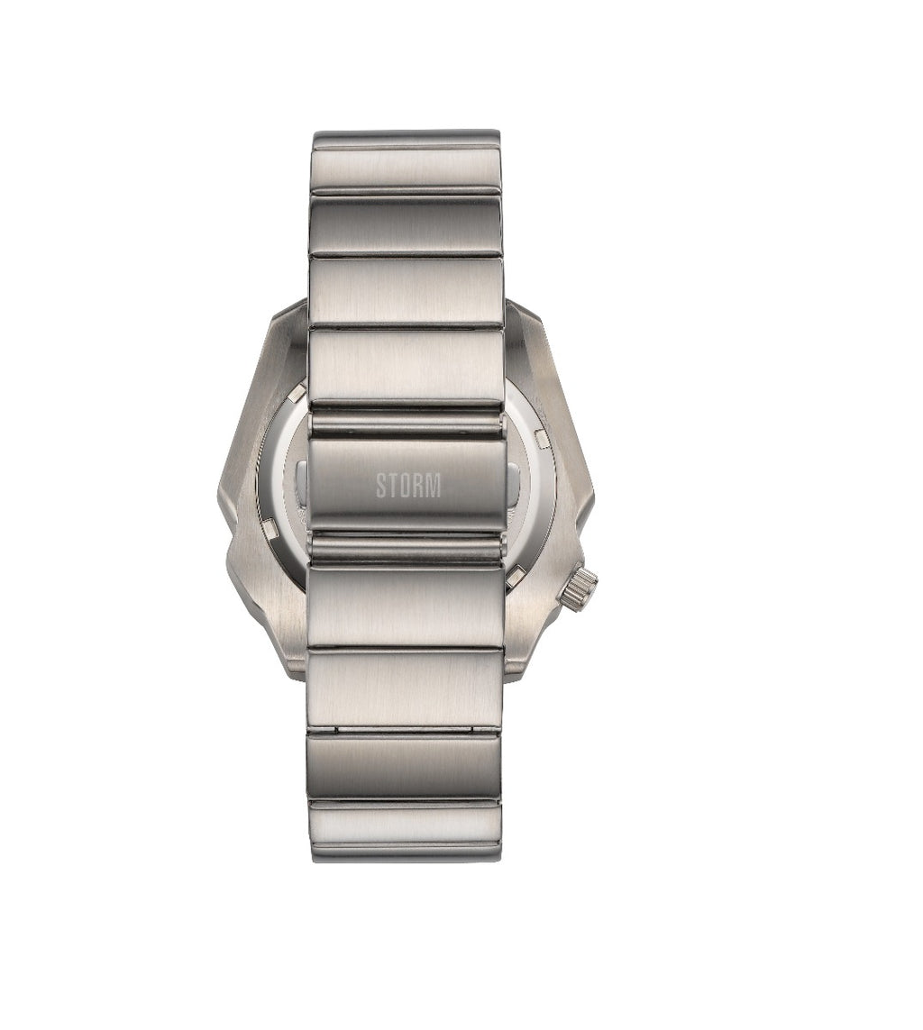 Mens Storm Darth Watch with Blue Dial and Silver Strap 47001/B