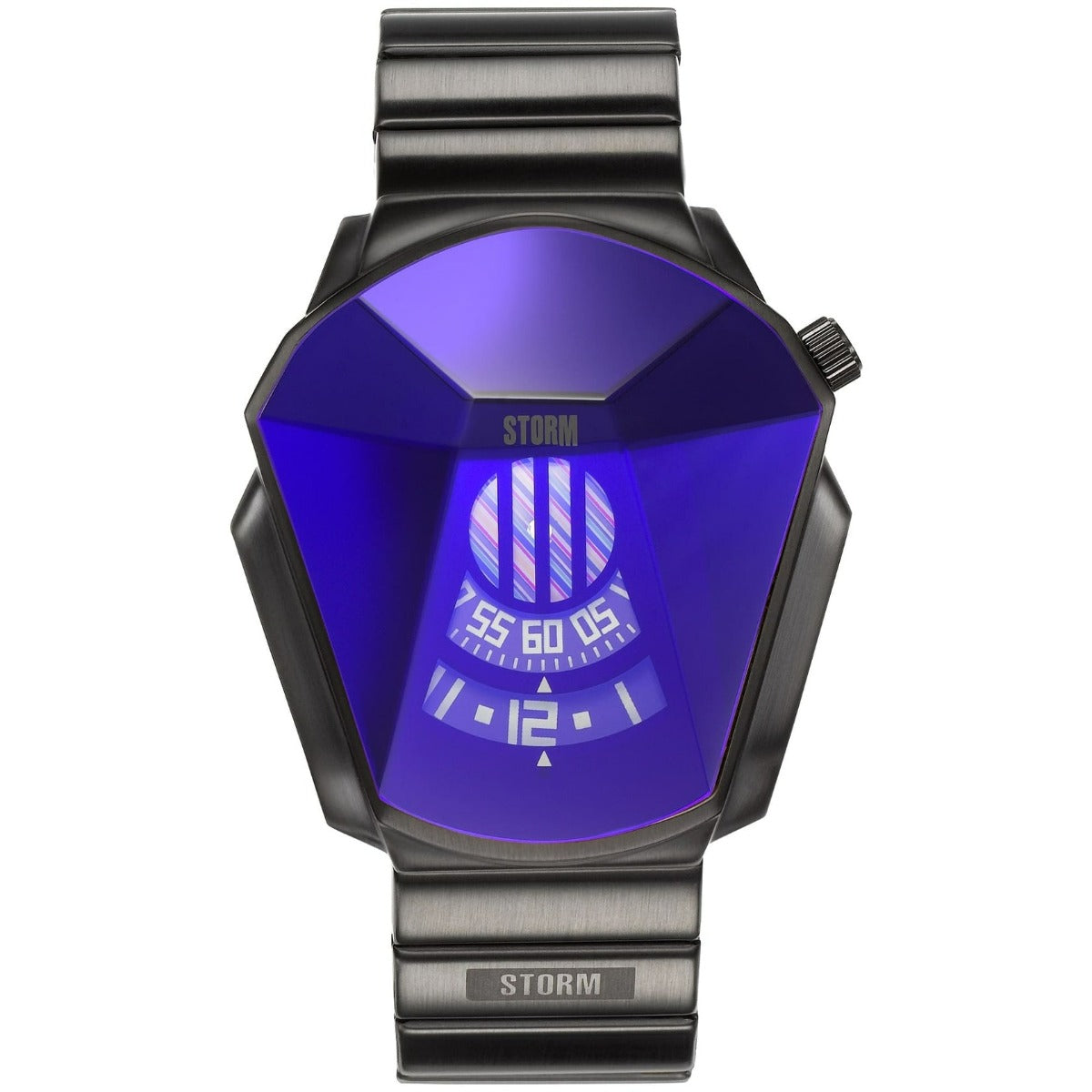 Storm Darth Mens Watch with Blue Dial and Grey Strap 47001/SL/B