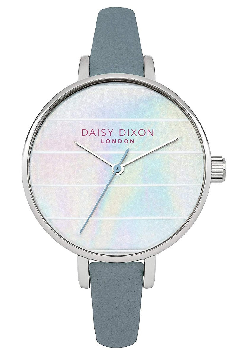 Daisy Dixon Women's Watch with Silver Dial and Blue Leather Strap DD024US