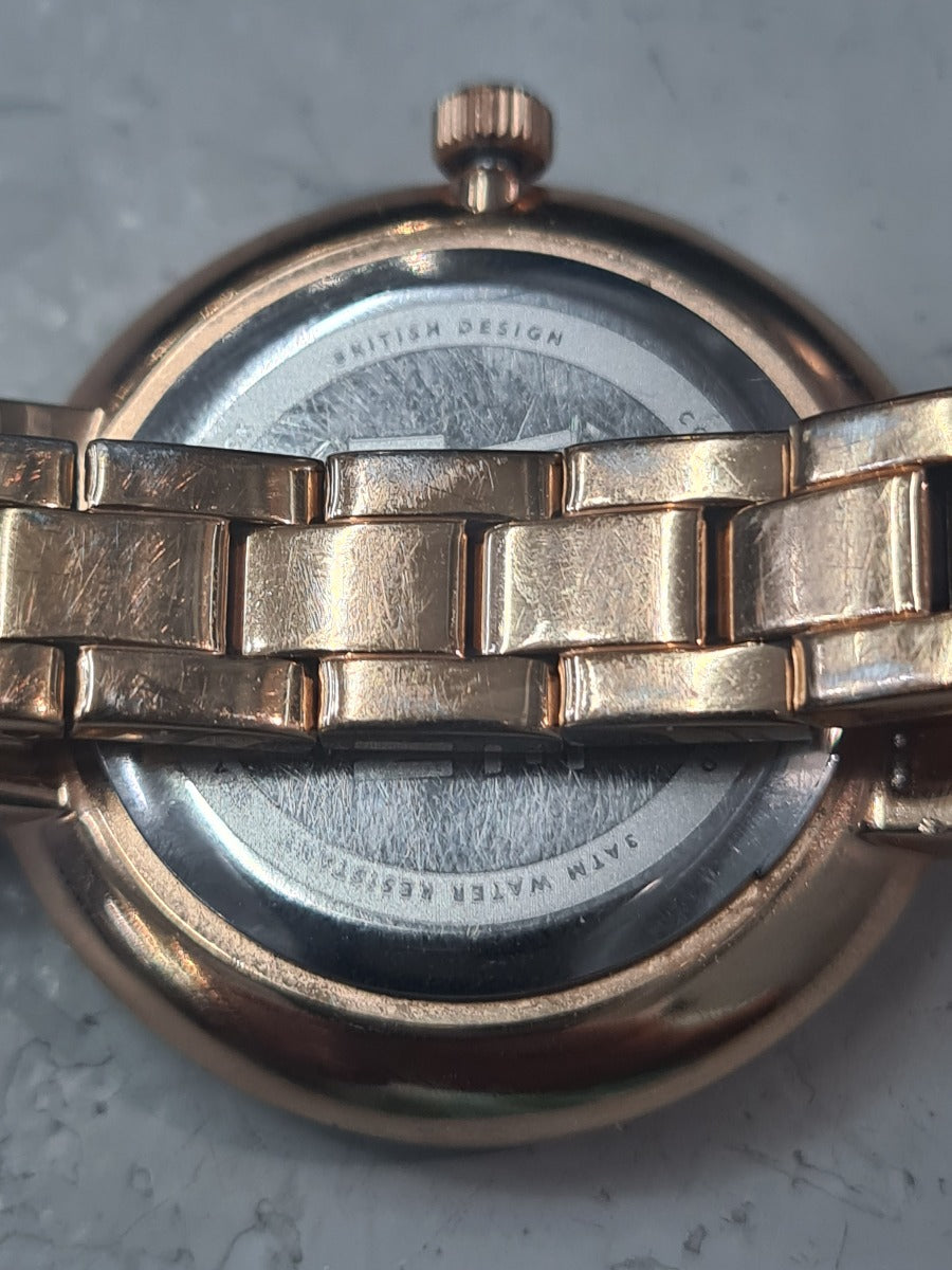 Gwylio Merched Daisy Dixon Ava gyda Strap Dur Di-staen Aur Rosyn DD065RGM **Wedi'i Adnewyddu**