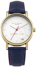 Daisy Dixon Ladies Analogue Classic Quartz Watch with Blue Leather Strap DD079UG
