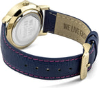 Daisy Dixon Ladies Analogue Classic Quartz Watch with Blue Leather Strap DD079UG