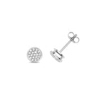 9ct White Gold Diamond Earrings 0.17CT