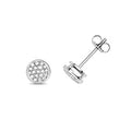 9ct White Gold Diamond Earrings 0.17CT