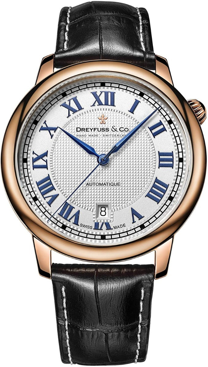 Dreyfuss Mens Analogue Classic Automatic Watch with Leather Strap DGS00151/01