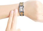 Dreyfuss Ladies Watch with Silver Dial and Two Tone Strap DLB00052/01
