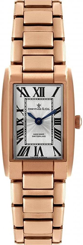 Dreyfuss Ladies Watch with Rose Gold Stainless Steel Bracelet DLB00054/01