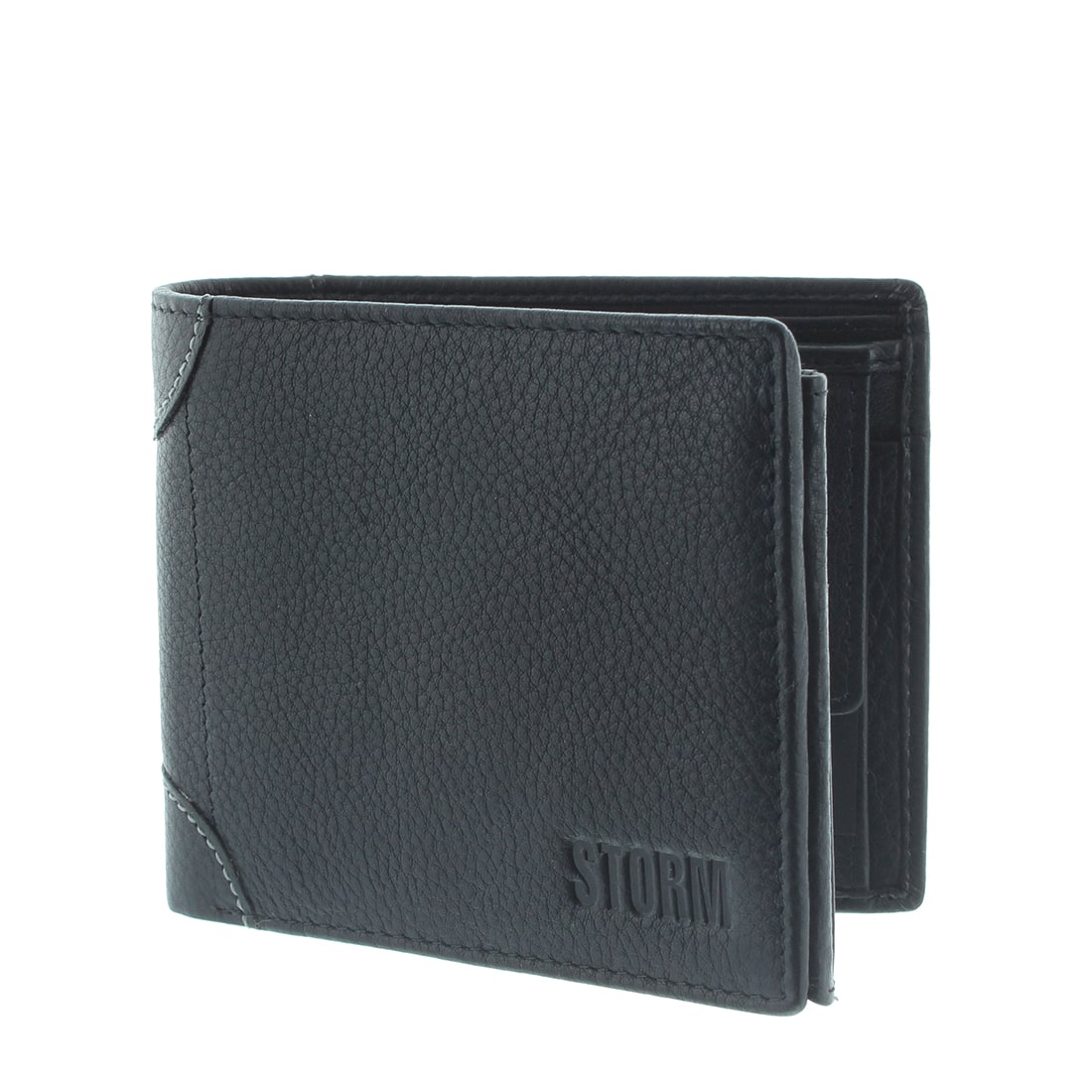 Storm Drago Mens Black Leather Wallet