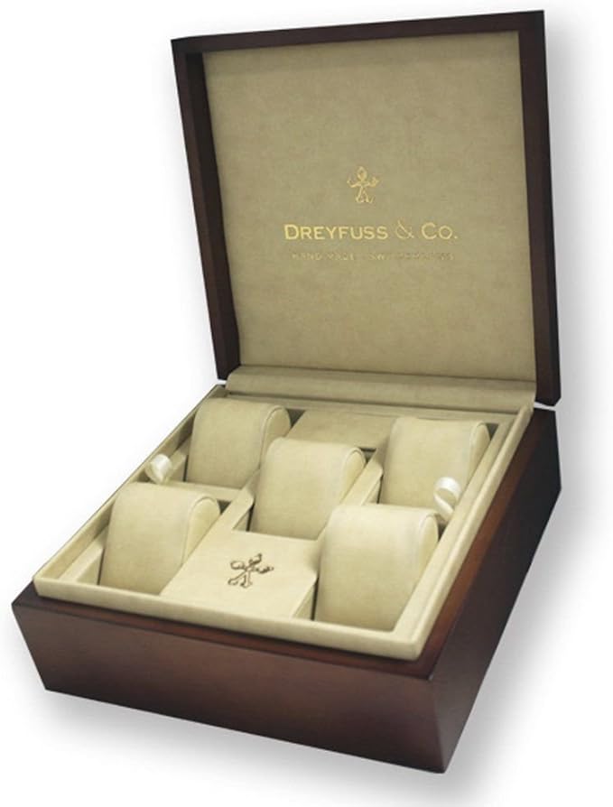 Dreyfuss Piano Wooden Watch Box (Holds 5 Watches)