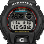 Casio G-Shock Gwylfa Ddigidol i Ddynion gyda Deial Du a Strap Du DW-6900RL-1ER
