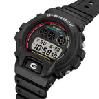 Casio G-Shock Gwylfa Ddigidol i Ddynion gyda Deial Du a Strap Du DW-6900RL-1ER