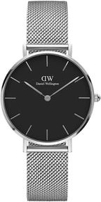 Daniel Wellington Ladies Petite Watch with Silver Milanese Strap DW00100469