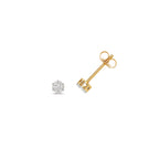 9ct Yellow Gold Diamond Earrings 0.12CT