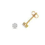 9ct Yellow Gold Diamond Earrings 0.12CT